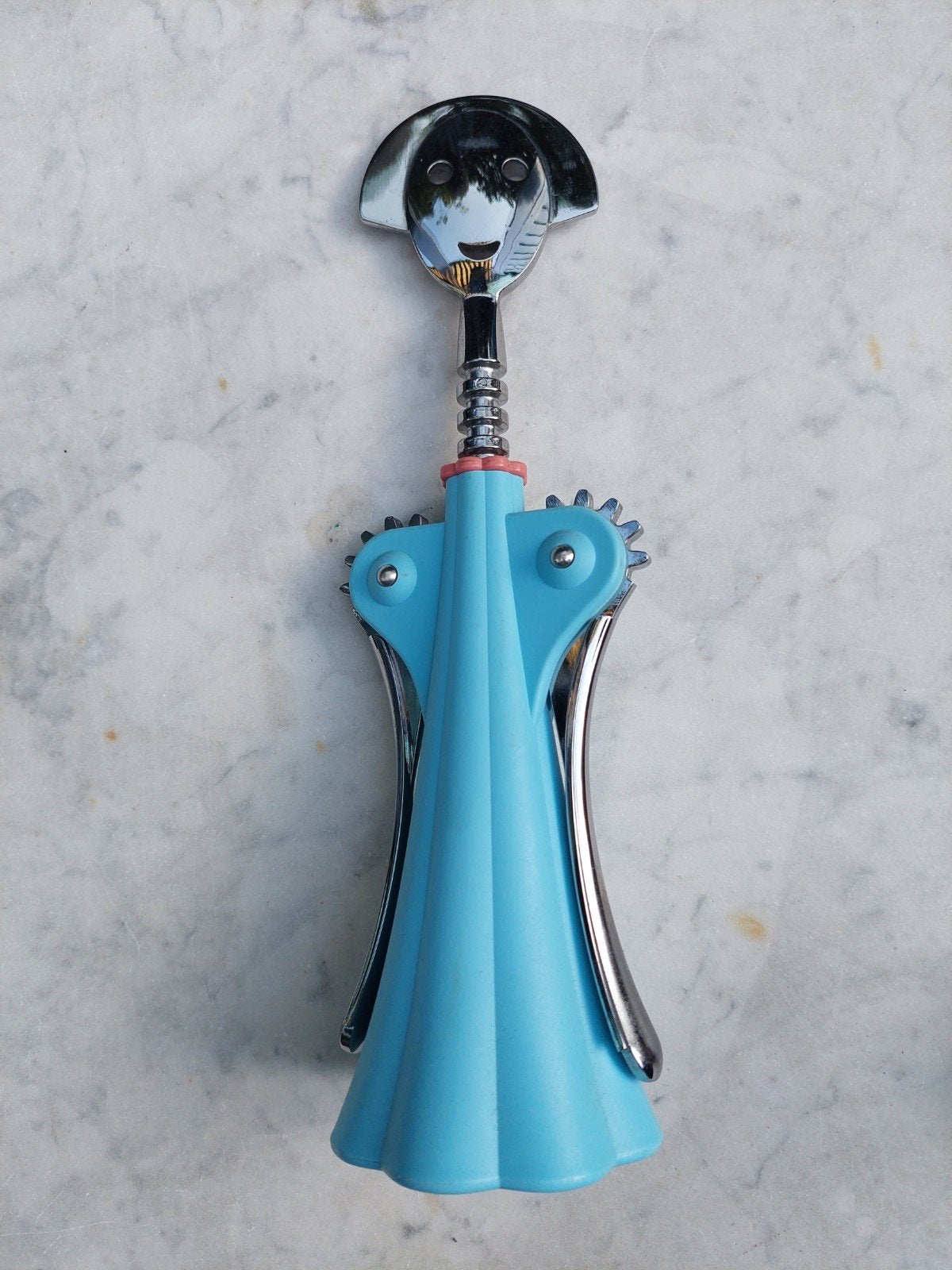 ALESSI kurkentrekker Anna G blauw Mendini, Ophalen of Verzenden, Zo goed als nieuw, Alessi