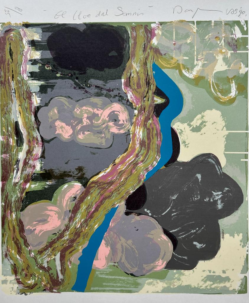 Zeefdruk Darja Vos - El cloe dal samnis, Antiek en Kunst, Kunst | Litho's en Zeefdrukken, Verzenden