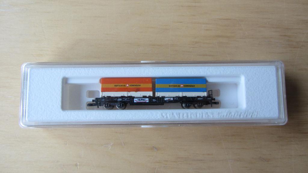 Märklin mini club : Transportwagen - 2 trailers - 82281 - Z, Gebruikt, Gelijkstroom, Wagon, Ophalen of Verzenden