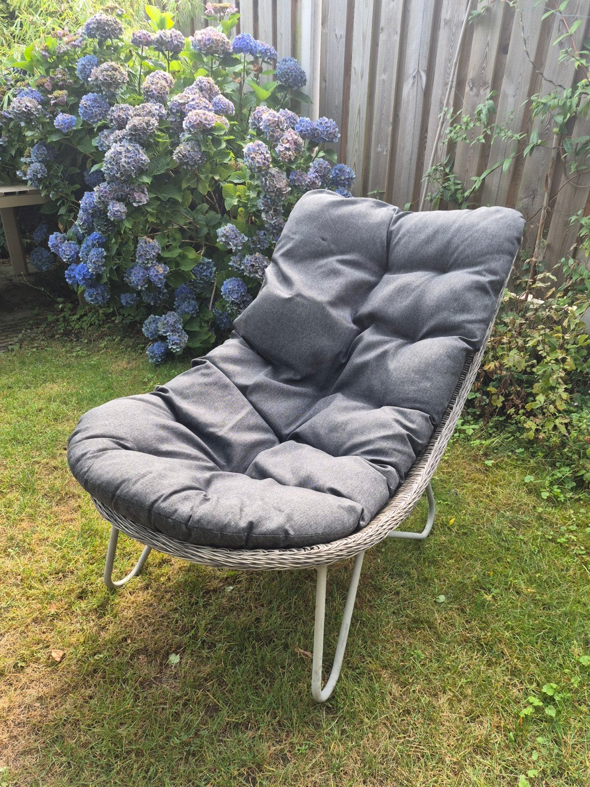 Buitenstoel. Luxe ligstoel rotan met buitenkussen, Ophalen, Rotan