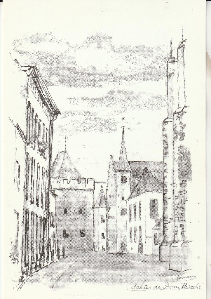 Achter de Dom Utrecht, Ophalen of Verzenden, 1960 tot 1980, Ongelopen, Utrecht
