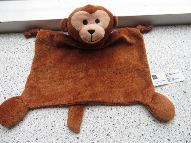 Knuffeldoek aap of aapje bruin polkadot van Hema, Hema, Ophalen of Verzenden, Zo goed als nieuw, Wasbaar