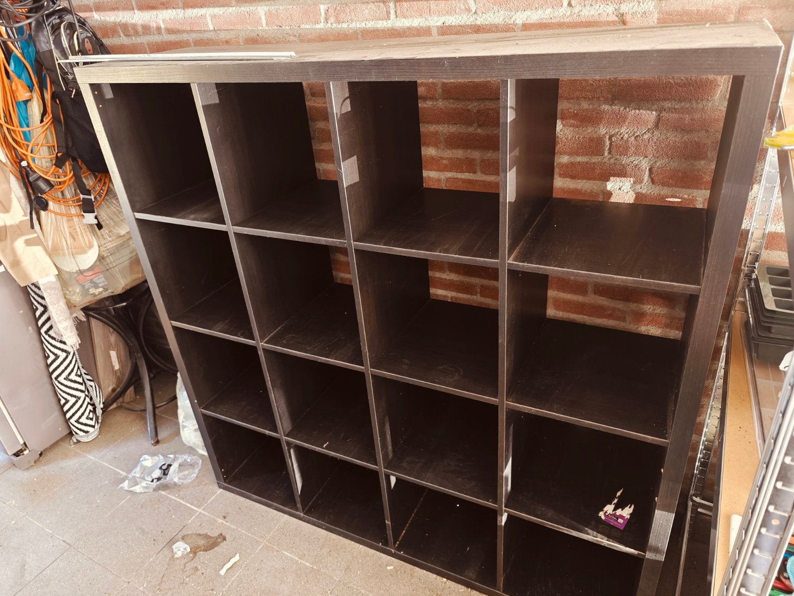 Donkerbruin vakkenkast 150x150x40 cm, Huis en Inrichting, Kasten | Overige, Ophalen, Gebruikt