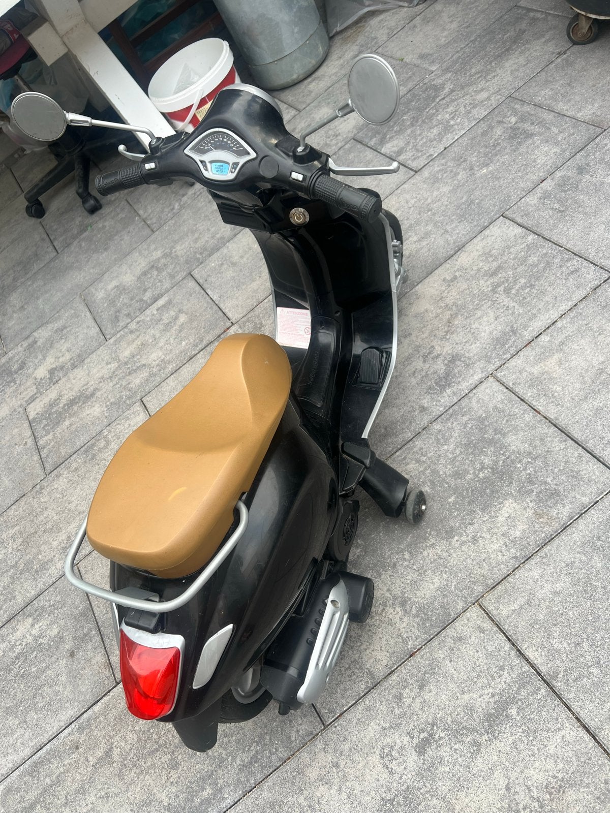 Elektrische kinder Vespa scooter - Zwart, Ophalen, Gebruikt, Overige typen
