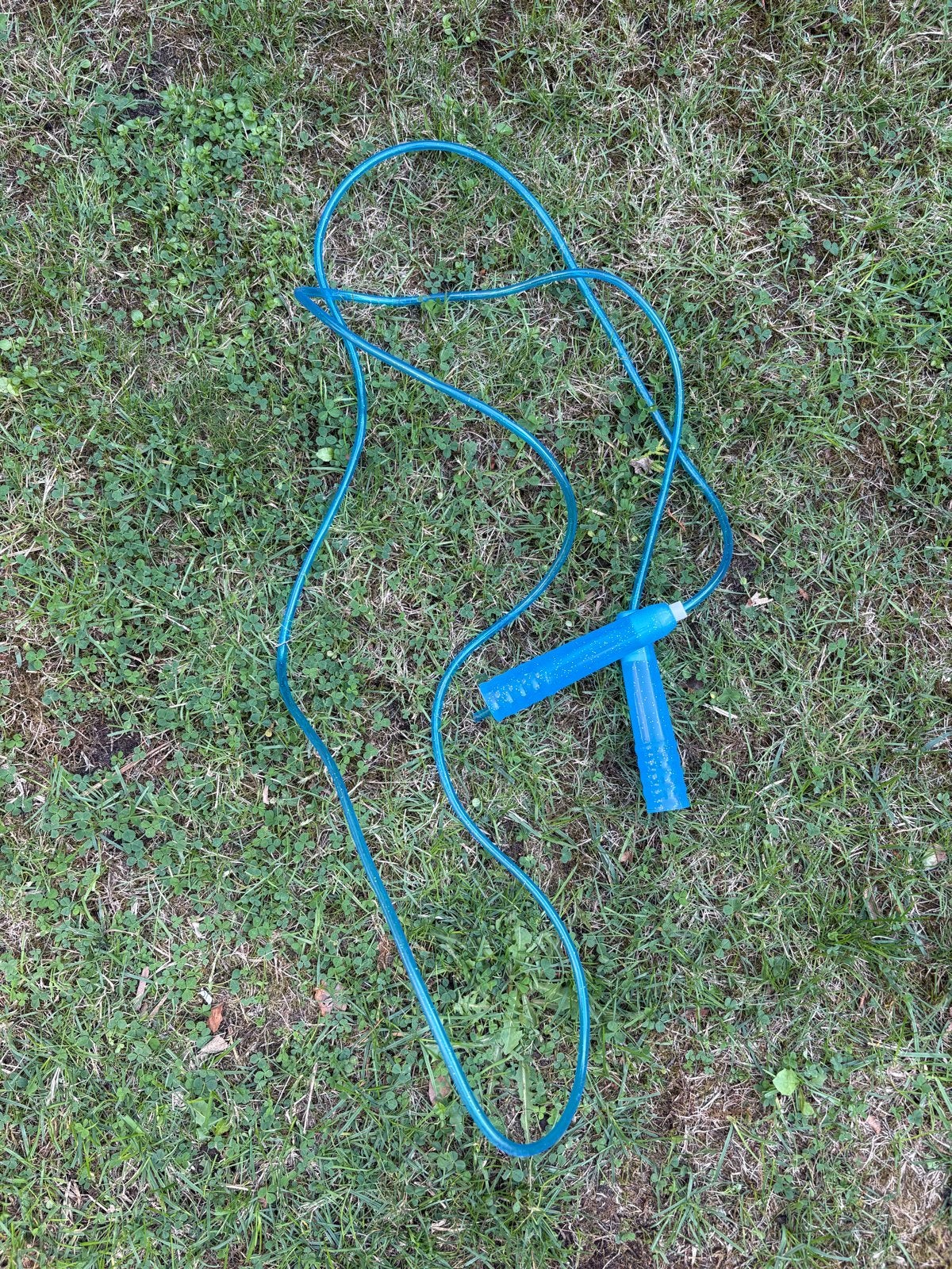 Blauw springtouw voor sport en spel, Ophalen, Sport-springtouw, Gebruikt