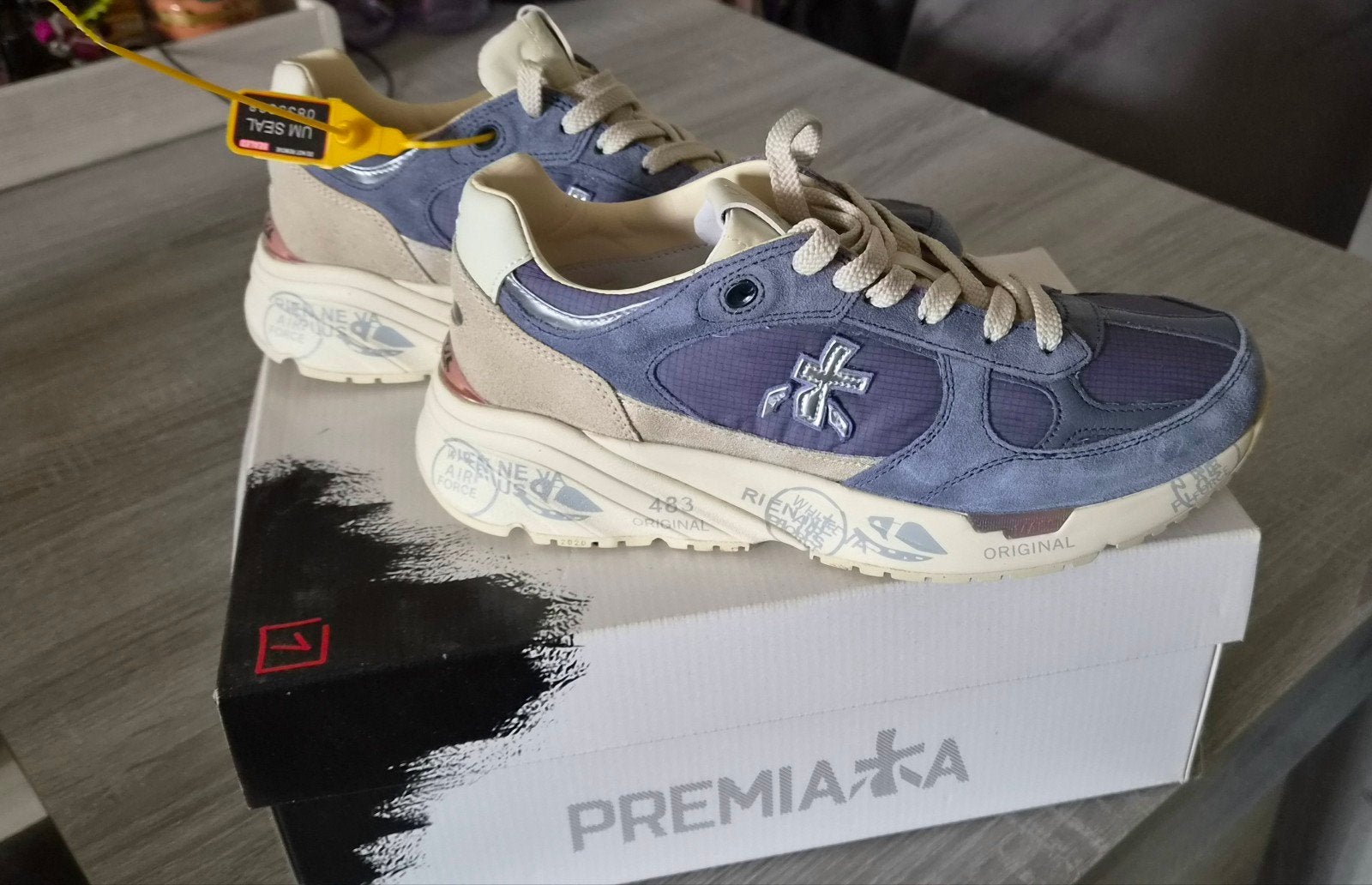 Nieuwe Premiata Mased Sneakers – Maat 38 – Blauw / Suède (In, Blauw, Nieuw, Premiata, Ophalen of Verzenden