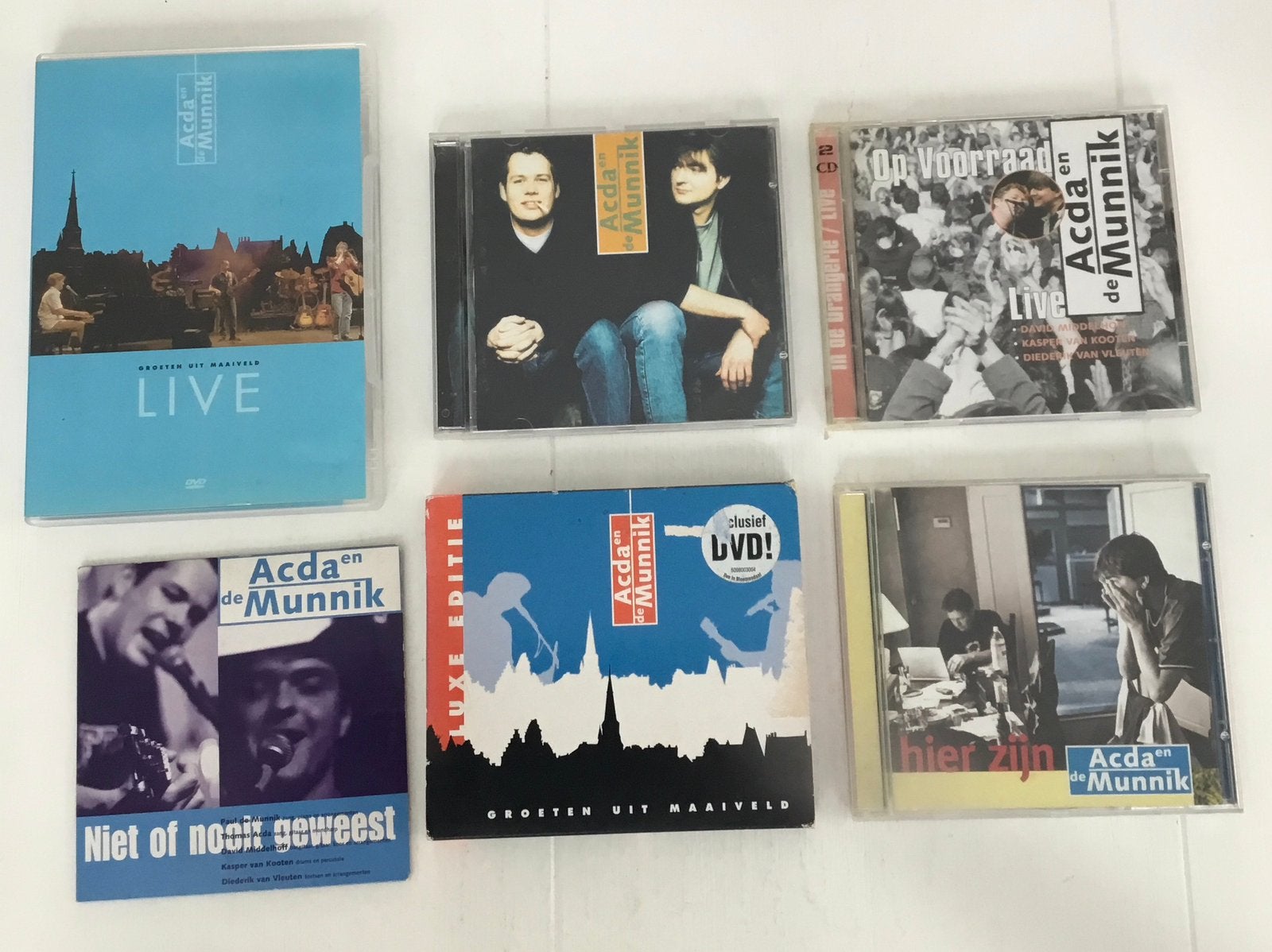 cd en dvd collectie Acda en de Munnik 7 delig, Ophalen, Gebruikt, Levenslied of Smartlap