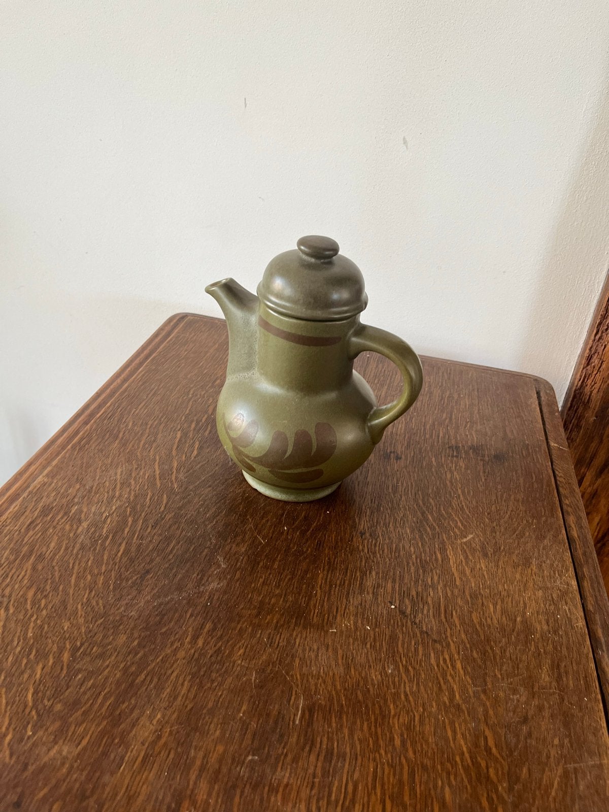 Theepot groen, Huis en Inrichting, Ophalen, Pot, Bus of Blik, Zo goed als nieuw, Steen/keramiek