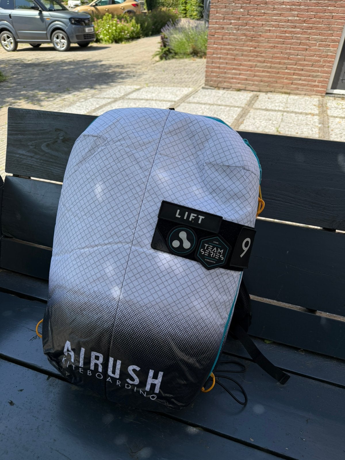 Airush Lifte 9m + Bar, Geen board, Ophalen of Verzenden, Zo goed als nieuw, 9 m²