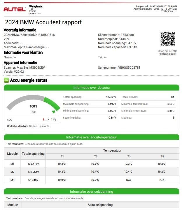 BMW 5 SERIES G61 Touring 530e EV / HYBRIDE ACCU / BATTERIJ (, Ophalen of Verzenden, Gebruikt, ARN erkend