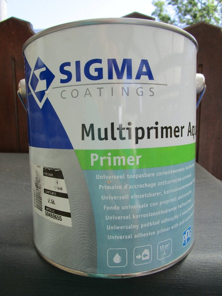 Sigma Multiprimer Aqua kleur grijs  2.5 liter, Nieuw, Ophalen of Verzenden, Verf, Grijs
