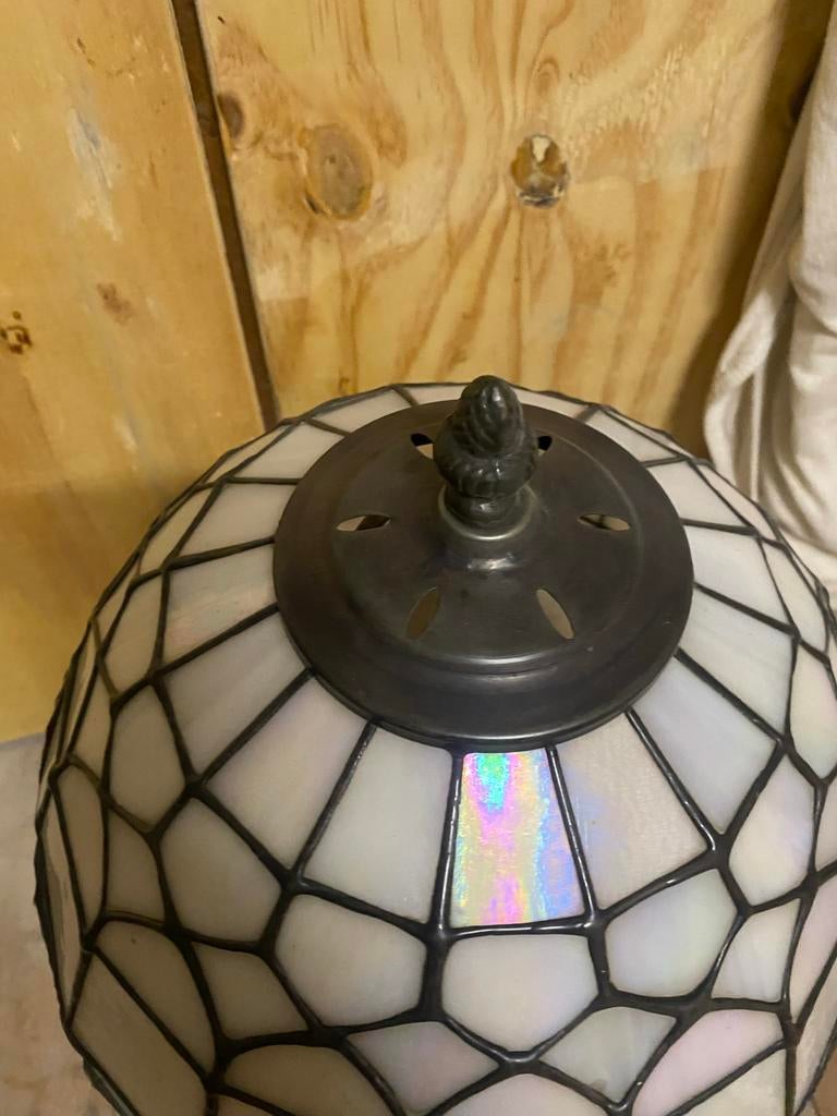 Prachtige Tiffany lamp, 47 cm, zware voet, perfecte staat, Ophalen