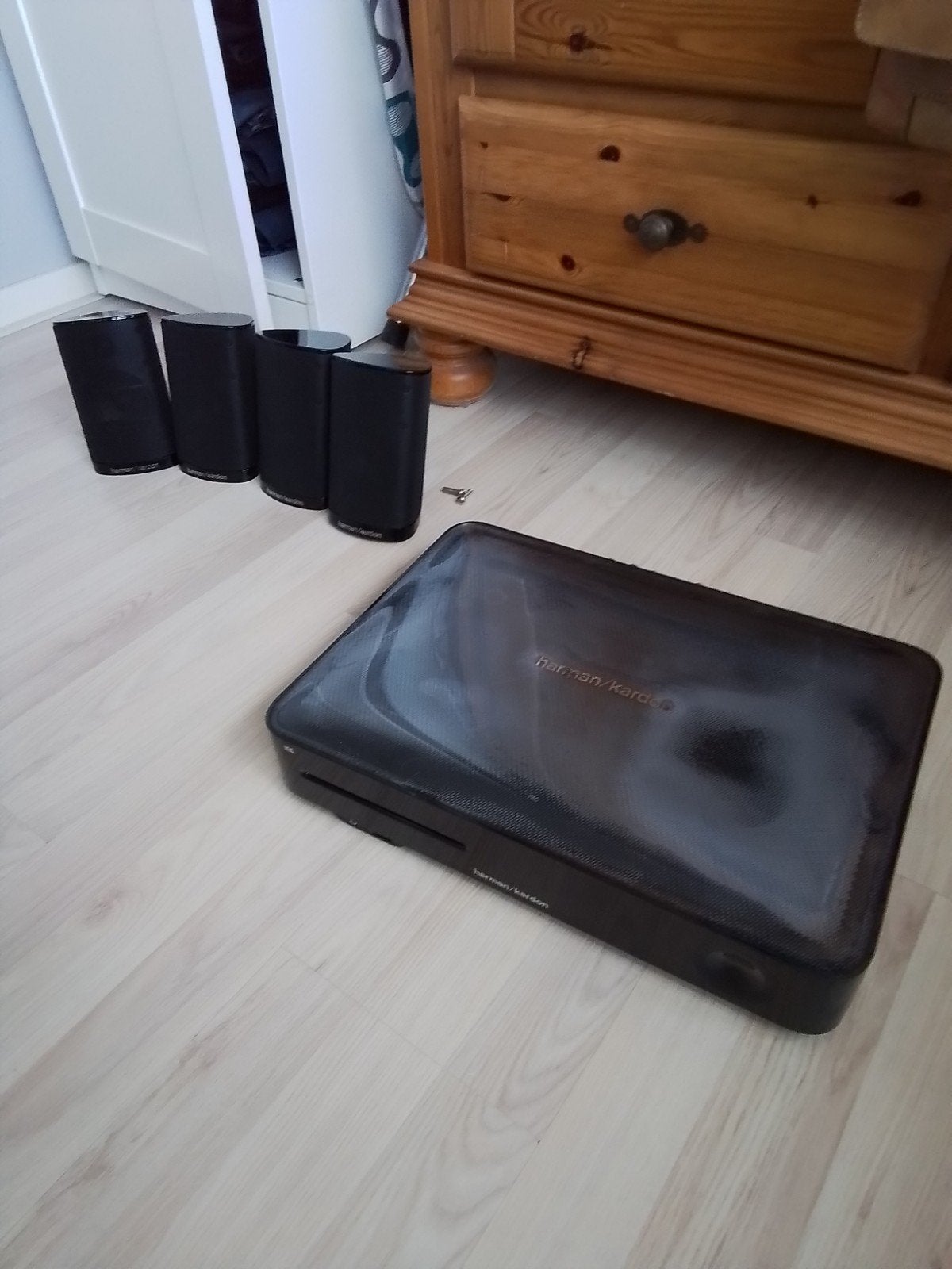harman kardon  blu-ray-speler met boxen en doos met zelfde b, Overige systemen, Blu-ray-speler, 40 tot 70 watt, Ophalen