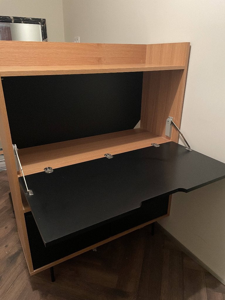 Bureau kast gratis ophalen, Huis en Inrichting, Bureaus, Ophalen, Gebruikt, Hout, Bureau-kast combinatie