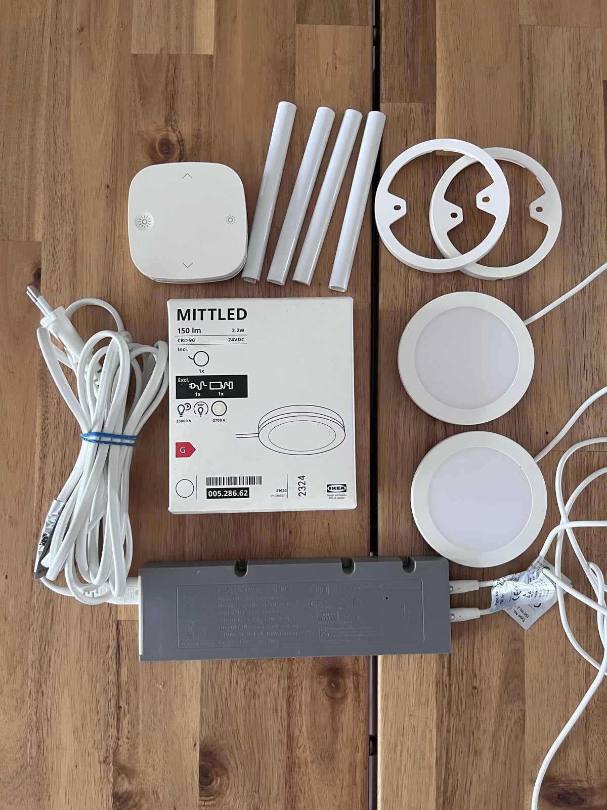 IKEA MITTLED LED verlichting set met afstandsbediening, Huis en Inrichting, Lampen | Overige, Zo goed als nieuw, IKEA, Dimbaar