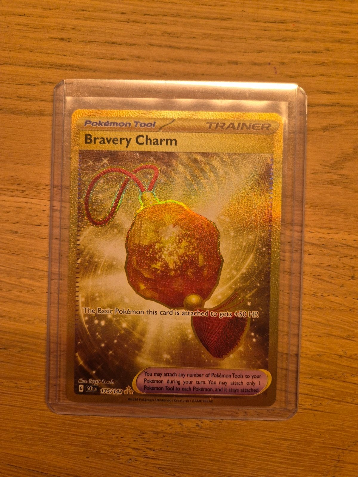 Bravery Charm Gold Secret Rare Pokémon Kaart, Ophalen of Verzenden, Nieuw, Losse kaart, Foil