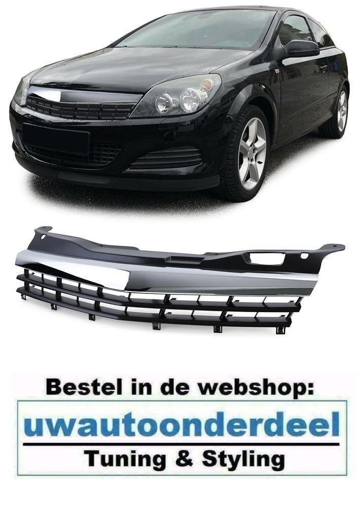 Embleemloze Sport Grill Chome / Glans Zwart Voor Opel Astra
