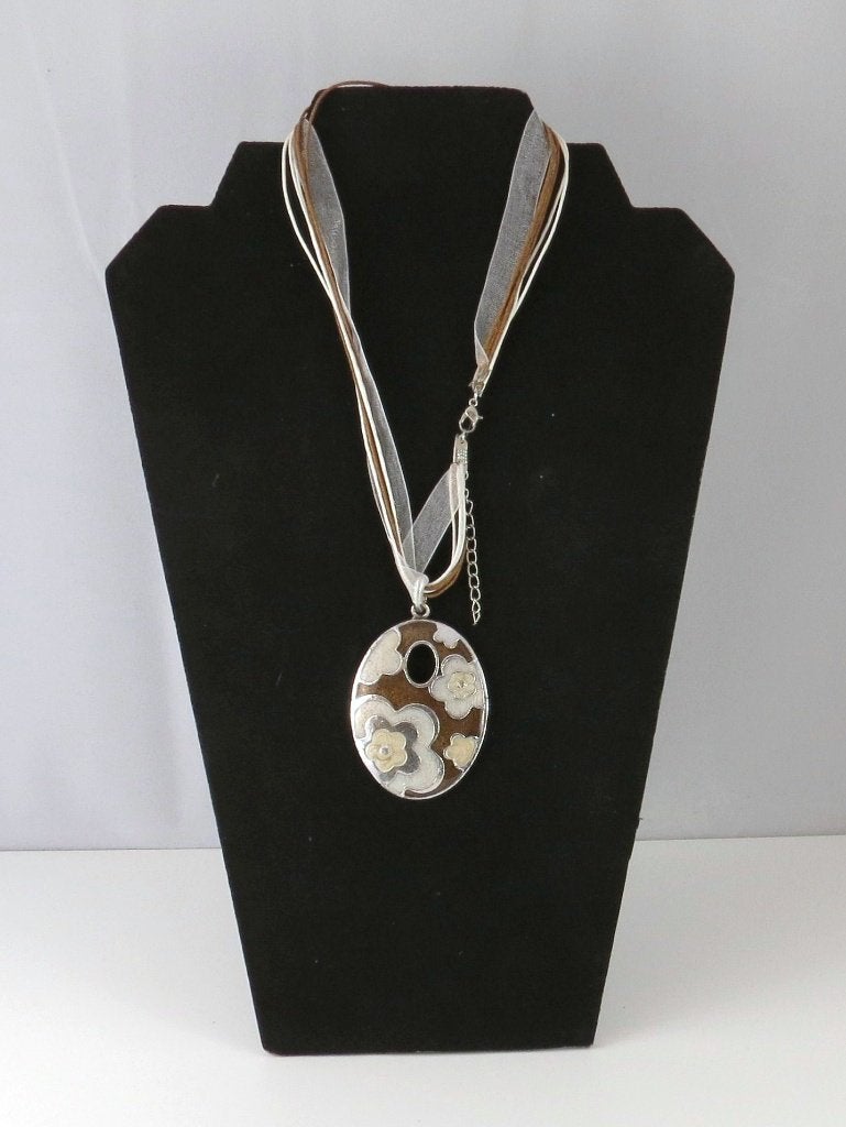 Choker ketting geëmailleerd met strass -  40 cm  1 exemplaar, Overige materialen, Verzenden, Niet van toepassing, Nieuw