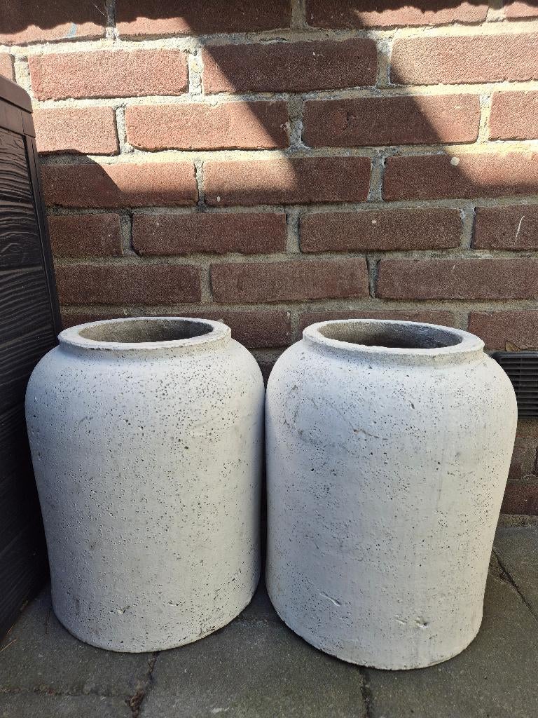 stenen bloempotten, Ophalen, Steen, Rond, Zo goed als nieuw