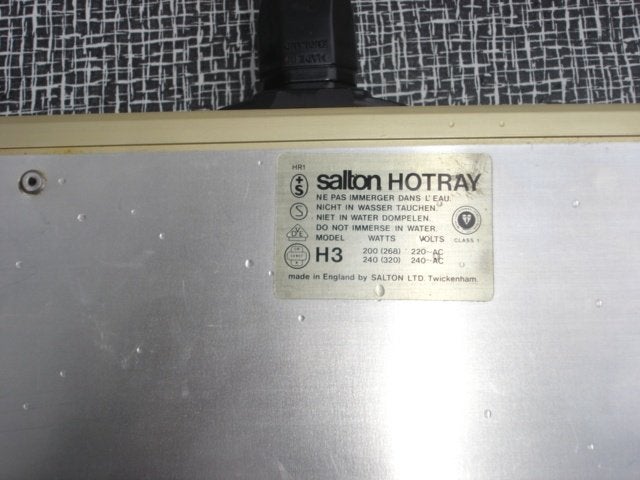 Vintage warmhoudplaat met hotspot . Merk Salton.'90, Ophalen of Verzenden, Overige materialen, Bruin, Overige typen