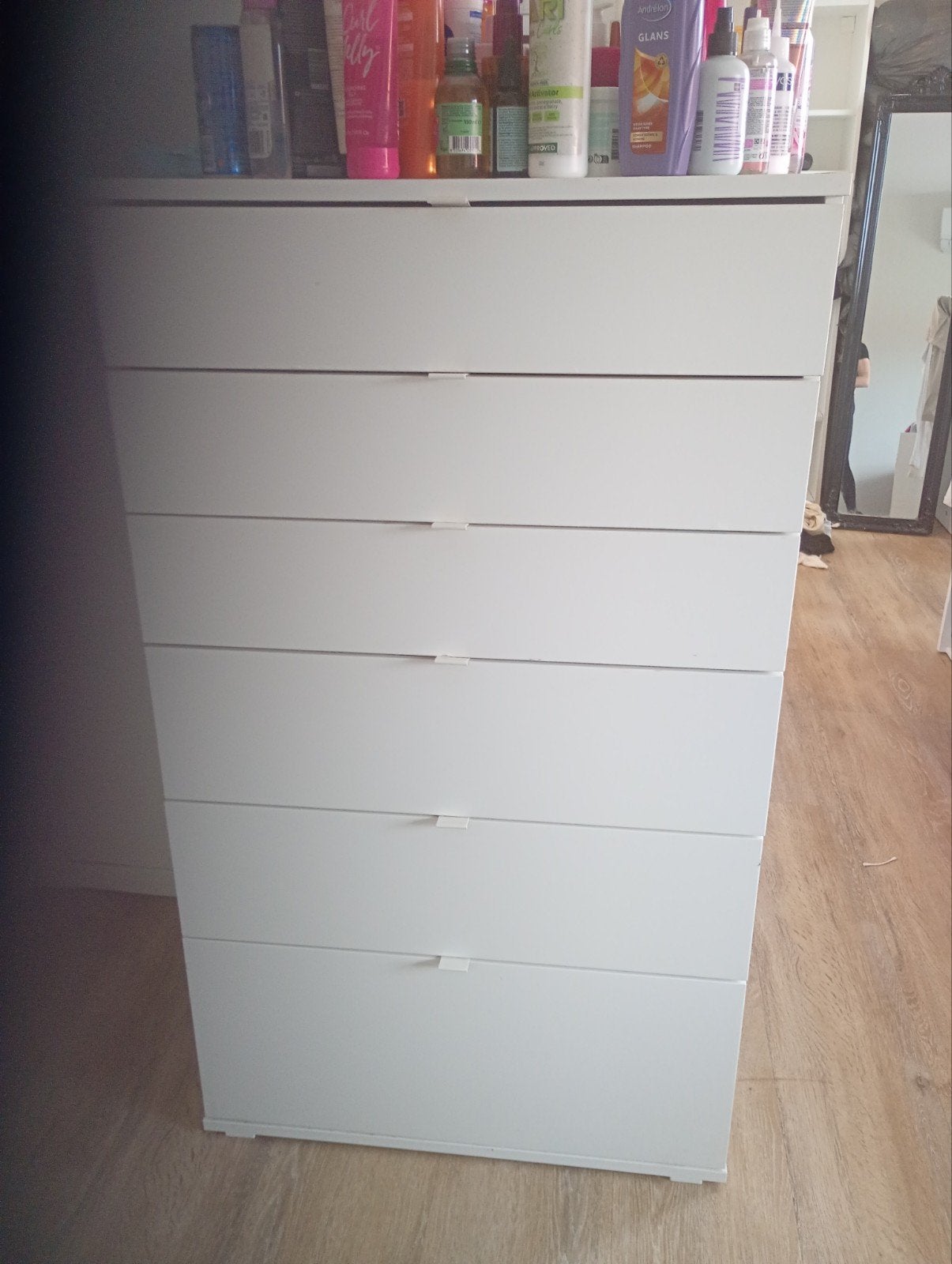 Witte kast 6 lades ikea, Ophalen of Verzenden, Zo goed als nieuw, Magneetbord