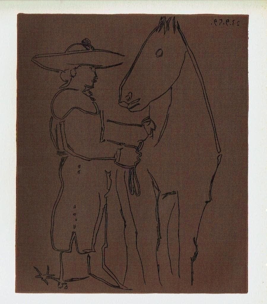 Picasso Picador and Horse Linocut, Verzenden