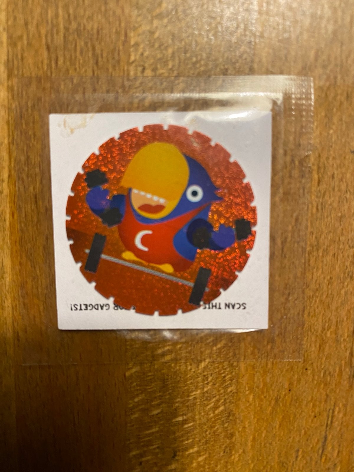 Croky spaaractie sticker/munt - Vogel op skateboard, Ophalen of Verzenden, Zo goed als nieuw, Overige typen