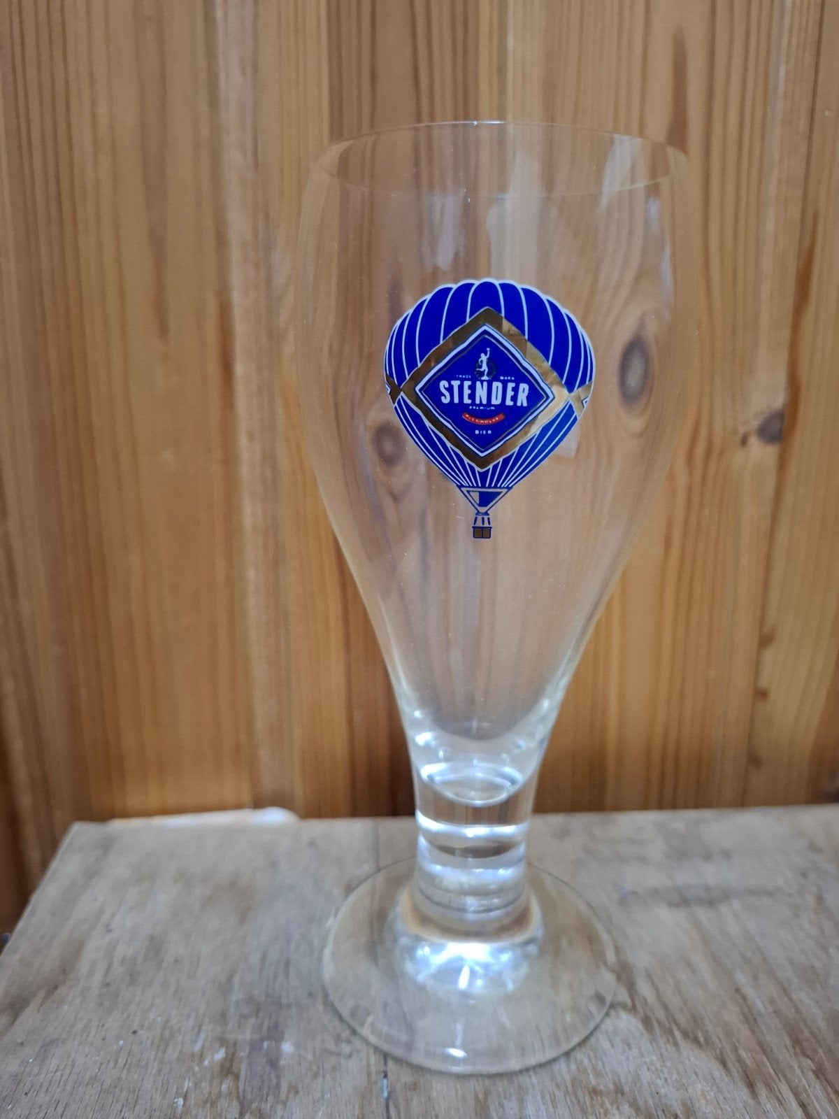 Stender, blauwe ballon, Ophalen of Verzenden, Zo goed als nieuw, Glas of Glazen, Grolsch