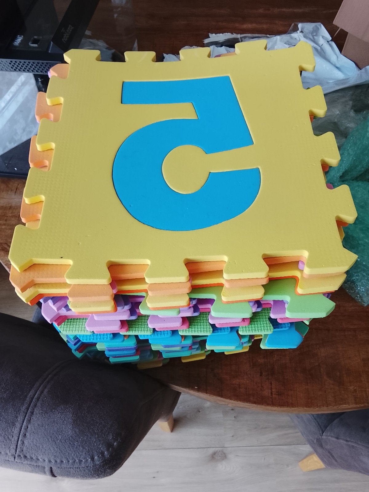 Grote set schuim puzzelmatten kinderen - Alfabet & Cijfe, Ophalen of Verzenden, K., ., .