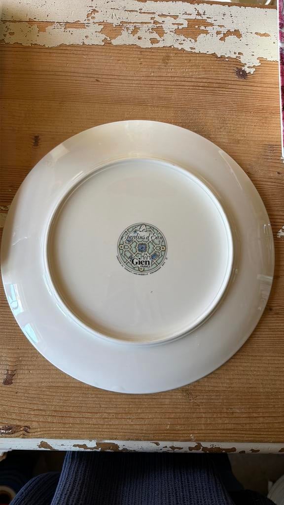 Gien LES JARDINS D’EAU taartschaal, Huis en Inrichting, Keuken | Servies, Ophalen of Verzenden, Overige stijlen, Bord(en)
