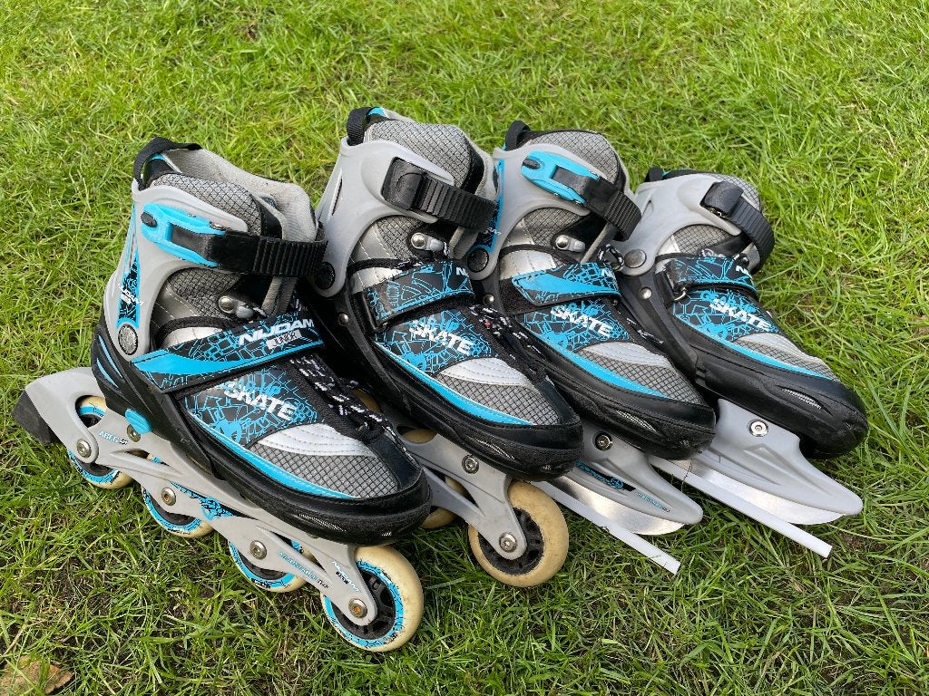 2 paar Nijdam Junior skeelers, Kinderen, Inline skates 4 wielen, Ophalen, Overige merken