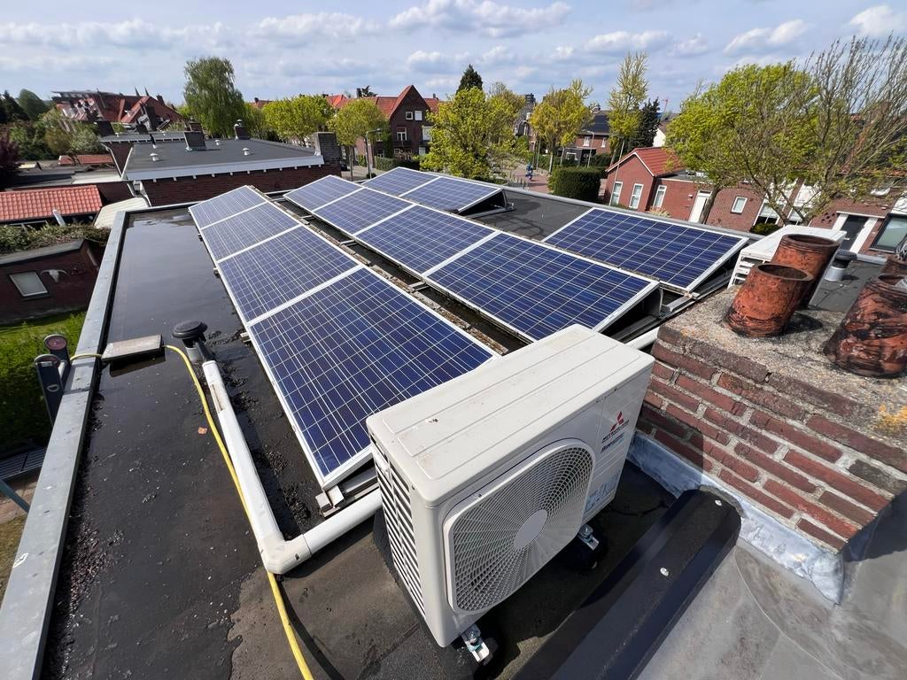 Compleet zonnepanelensysteem met omvormer, Ophalen, Gebruikt, Compleet systeem, 200 wattpiek of meer