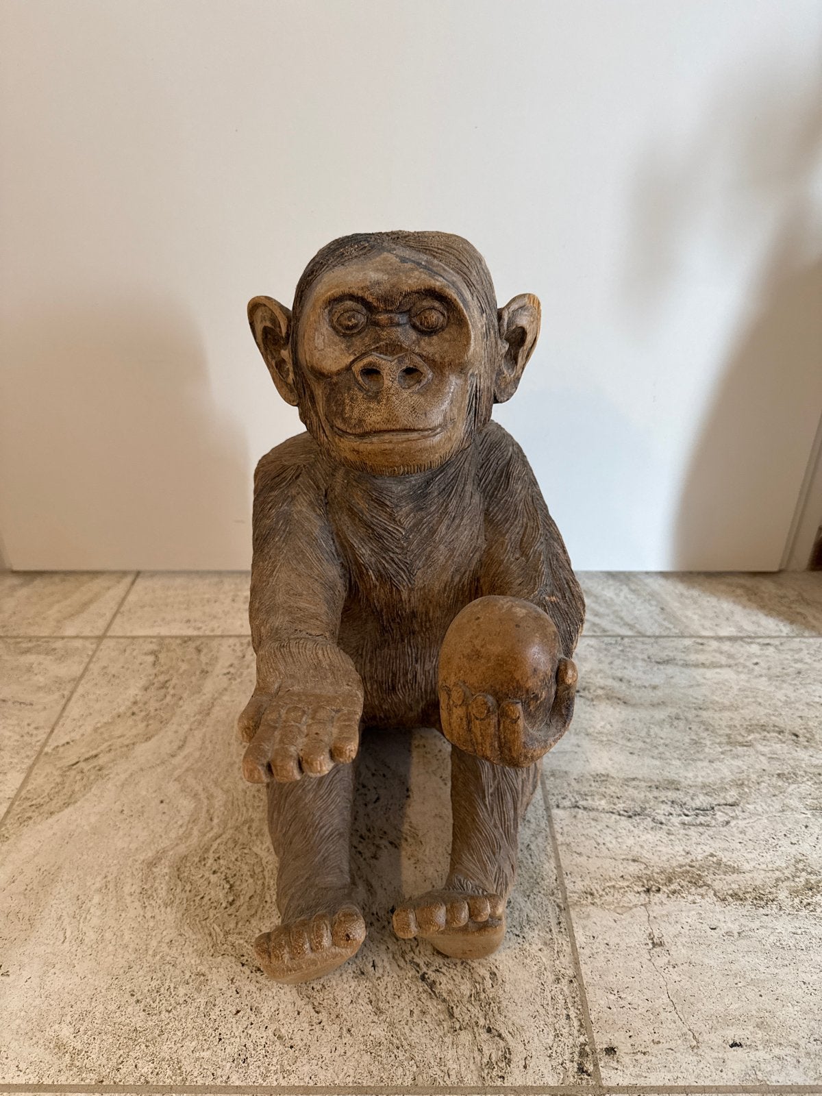 Unieke houten aap sculptuur, handgemaakt uit Bali, Ophalen, Hout, Gebruikt, Overige stijlen