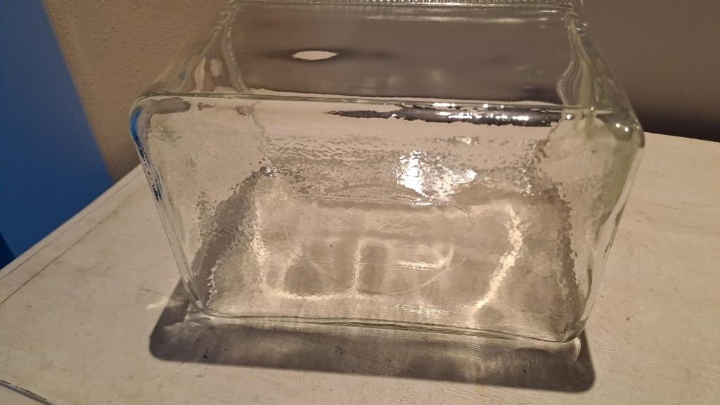 Antieke glazen accubak | Antique glass battery cover, Ophalen