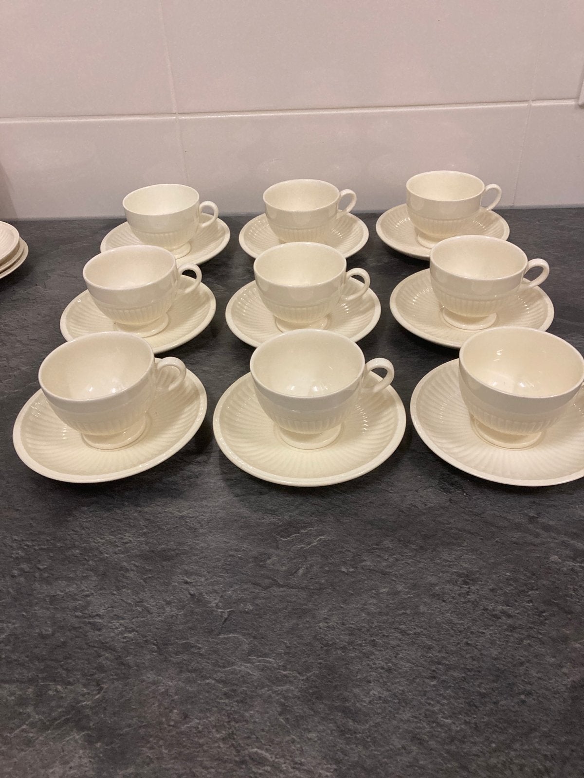 Wedgwood 9 Thee kop en schotels - Zo goed als nieuw, Huis en Inrichting, Keuken | Servies, Ophalen of Verzenden, Zo goed als nieuw