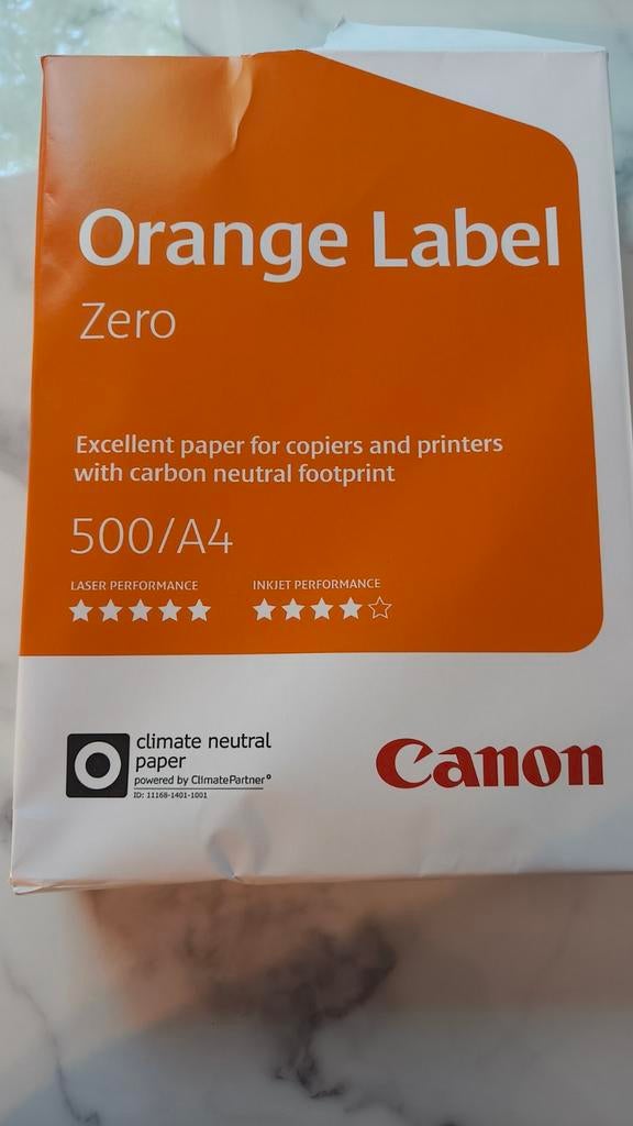 Canon Orange Label Zero A4 printpapier, 500 vel, Ophalen of Verzenden, Overige typen