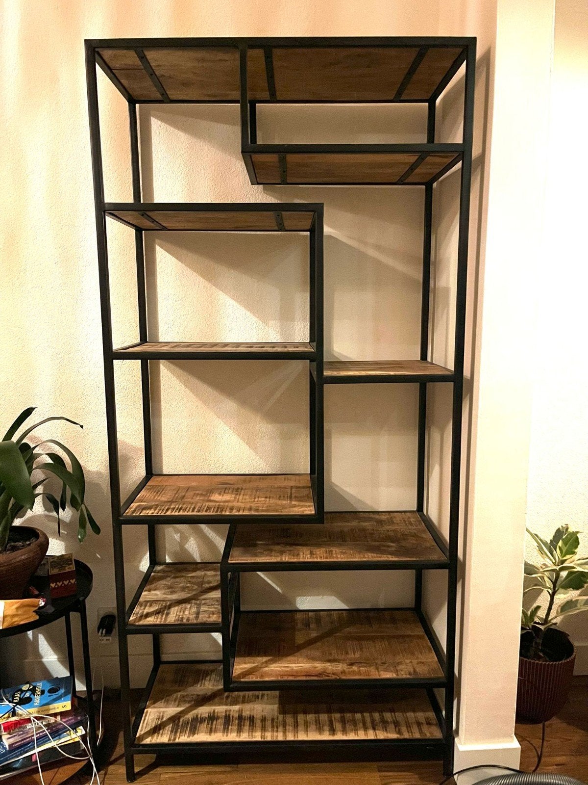 Dimehouse Design Industrieel Vakkenkast - Massief Mangohout, 50 tot 100 cm, Zo goed als nieuw, 25 tot 50 cm, Ophalen