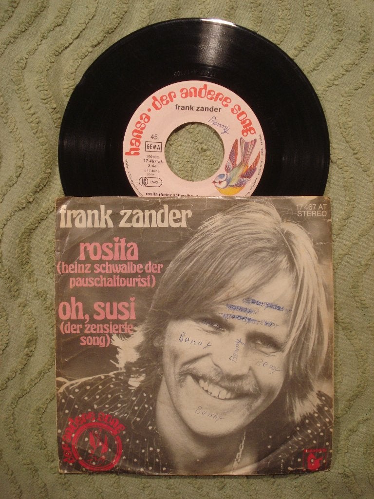 Frank Zander 7" Vinyl Single: ‘Rosita’ (Duitsland), Ophalen of Verzenden, Gebruikt, 7 inch, Schlager