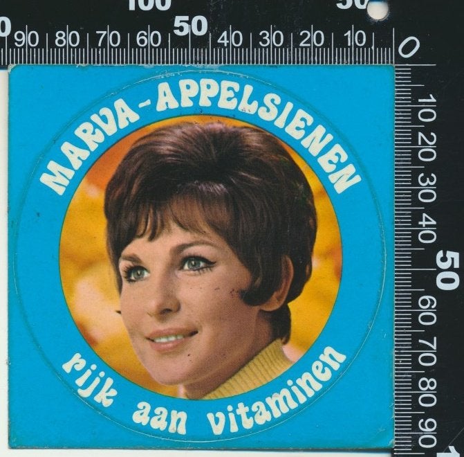 Sticker: Marva Appelsienen - Rijk aan vitaminen, Verzamelen, Verzenden, Zo goed als nieuw, Bedrijf of Vereniging
