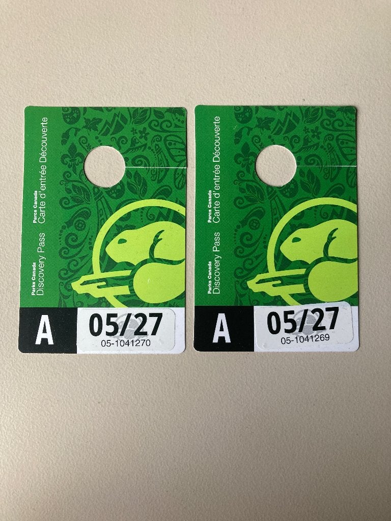 2x Discovery Pass (Parks Canada) 05/27, Twee personen, Ticket of Toegangskaart