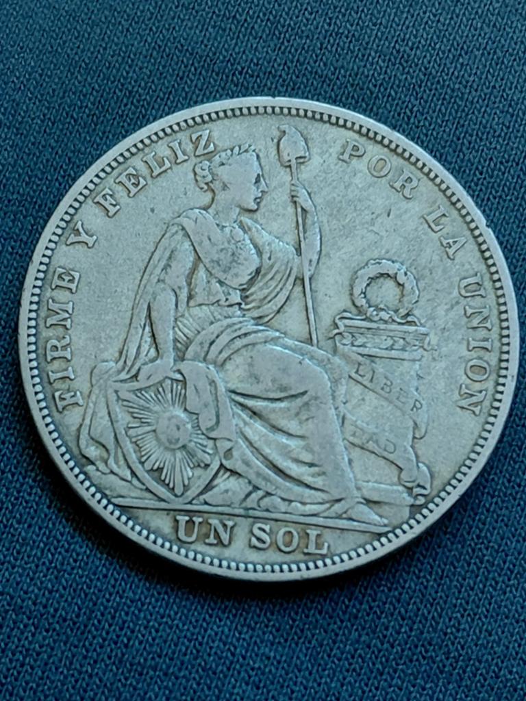 Peru 1 Sol 1923 - Zilver, Verzenden, Zuid-Amerika, Losse munt, Zilver