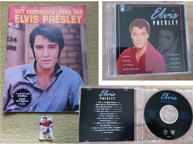 Elvis Presley CD + special magazine n.a.v. zn dood  1977, Ophalen of Verzenden, Gebruikt, Rock-'n-Roll