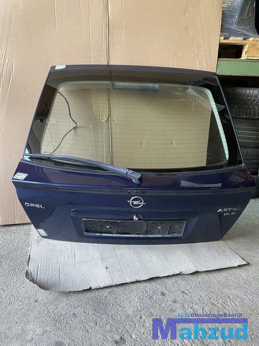 Opel Astra G blauw Z282 achterklep hatchback 5 deurs, Gebruikt, Deur, Opel Automobile GmbH, Ophalen of Verzenden