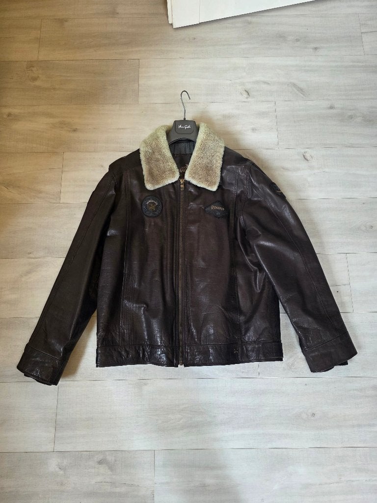 Vanguard Hudson leren Bomberjacket, Bruin, Verzenden, Nieuw, Overige maten
