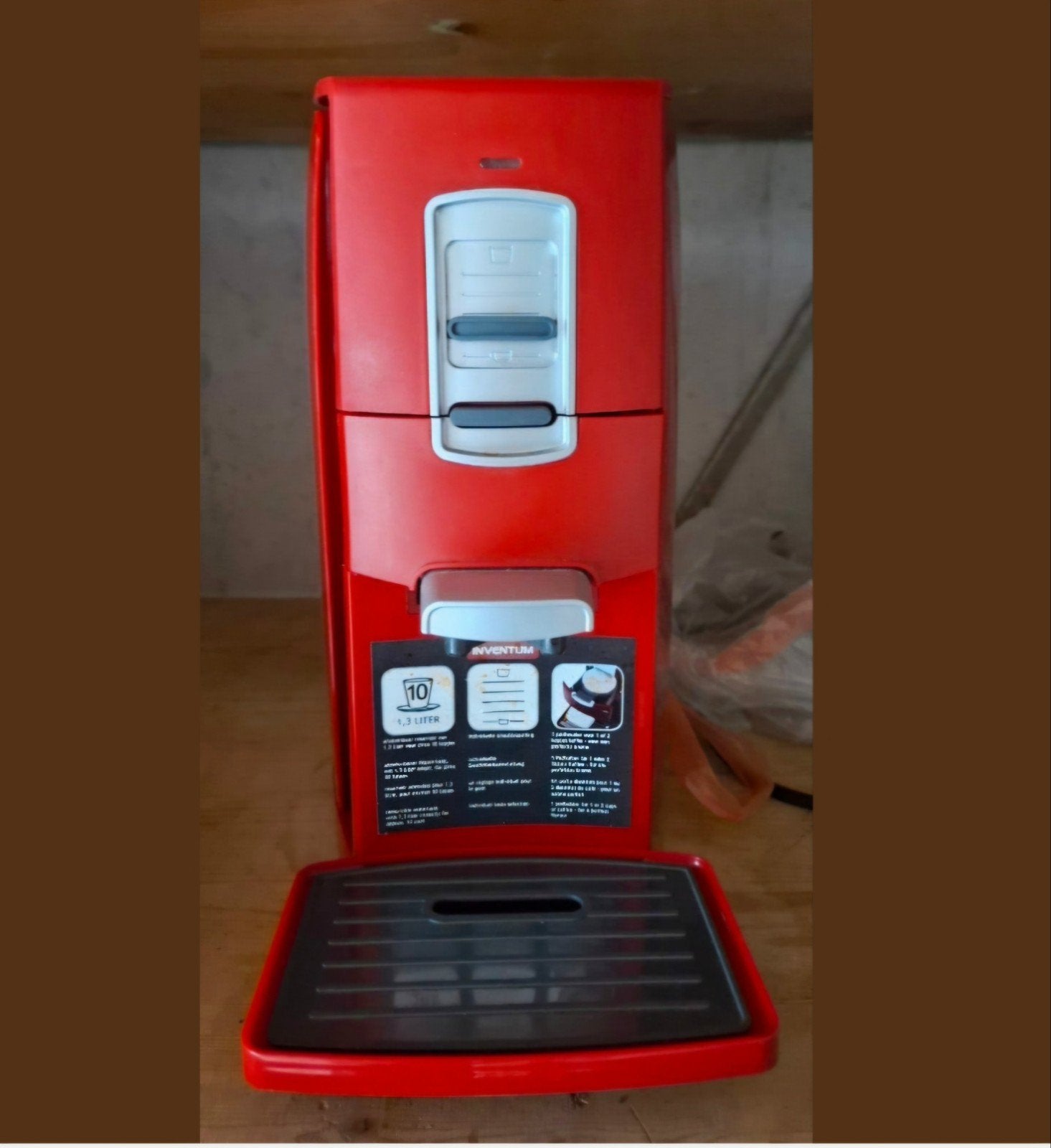 Inventum Koffiepad Automaat Rood - 10 Kopjes, Ophalen, Koffiepads en cups, Gebruikt, 10 kopjes of meer