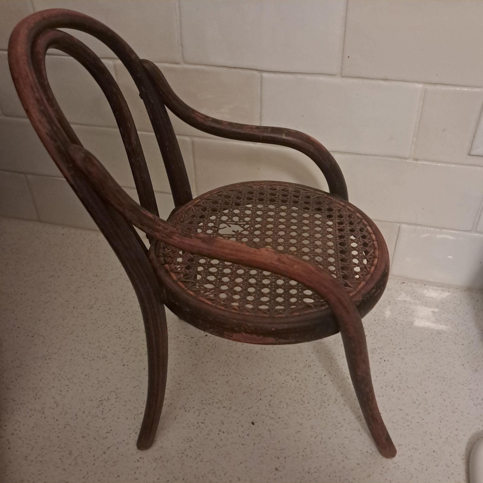 Design Thonet miniatuur  stoeltje hoogte 33 cm, Ophalen of Verzenden