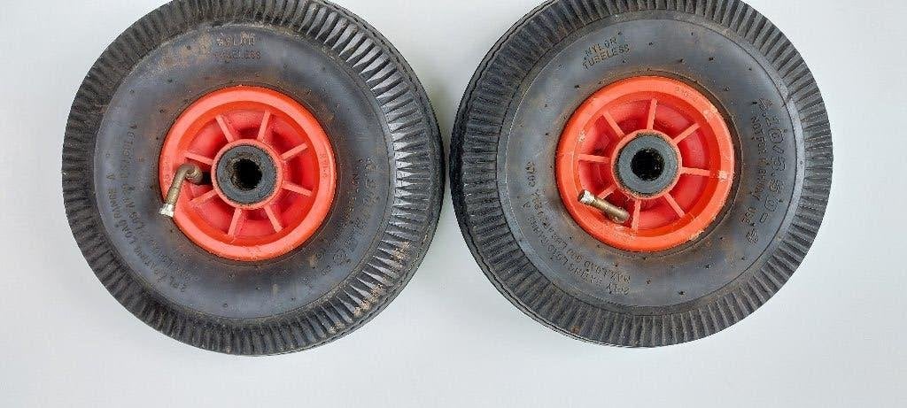 2x steekwagenwiel, bolderkarwiel, viskarwiel kanotrolleywiel, Ophalen of Verzenden, Gebruikt