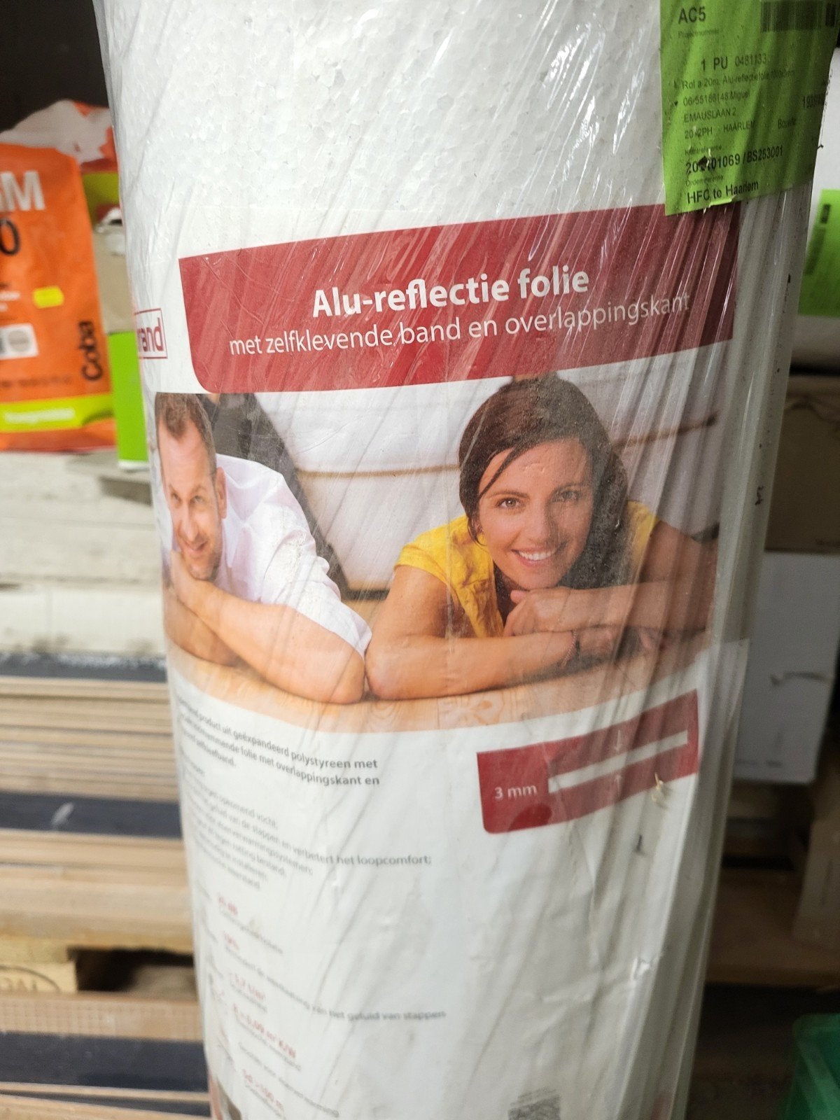 Alu-reflectie folie ondervloer 80 m² - 3mm dik, Ophalen, Nieuw, 10 m² of meer