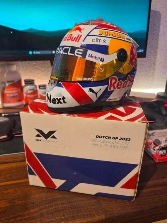 Max Verstappen 1:2 Helm Dutch GP 2022, Ophalen of Verzenden, Zo goed als nieuw, Formule 1
