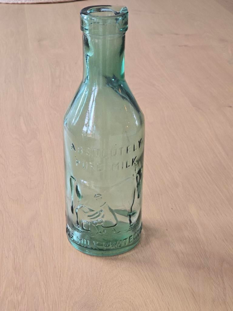Jaren 80 ~ vintage fles "ABSOLUTELY PURE Milk" ~ "The Milk, Ophalen of Verzenden